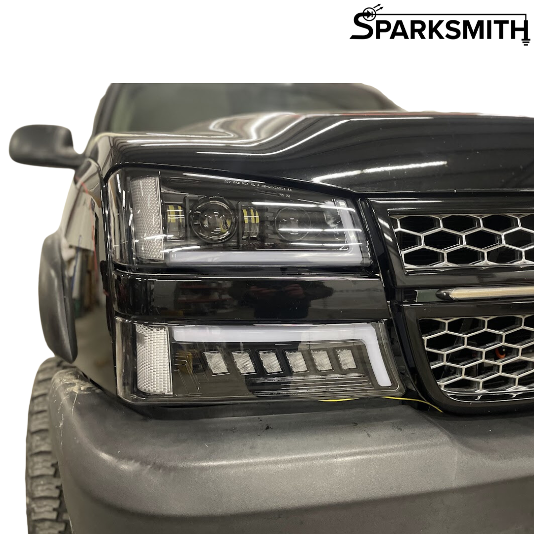 03-07 Silverado Full LED Projector Headlights Animated/Sequential