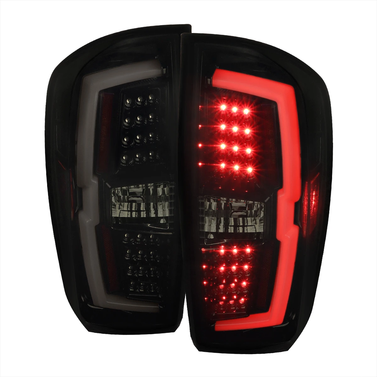 2016-2022 Toyota Tacoma LED Bar Tail Lights (Glossy Black Housing/Smoked Lens)