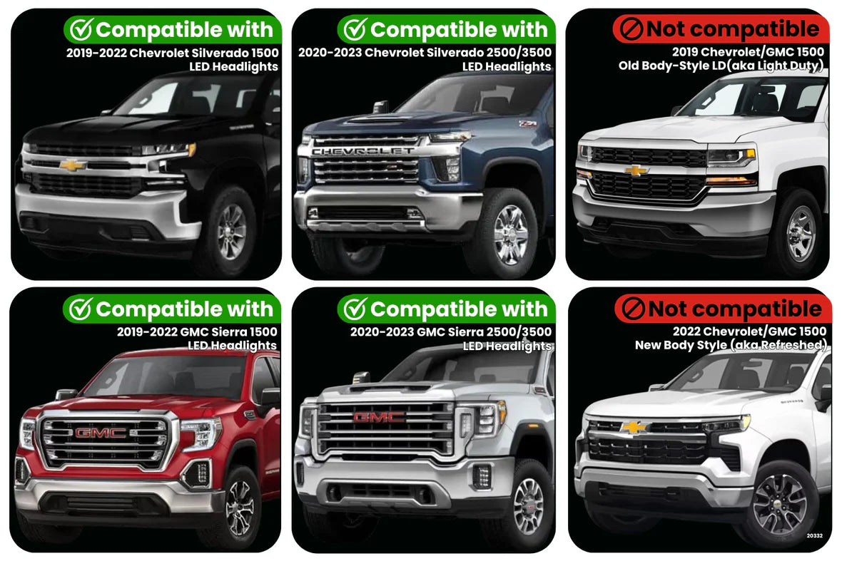 2019-2023 Chevy Silverado/GMC Sierra Animated DRL Grille Bars - Plug & Play!