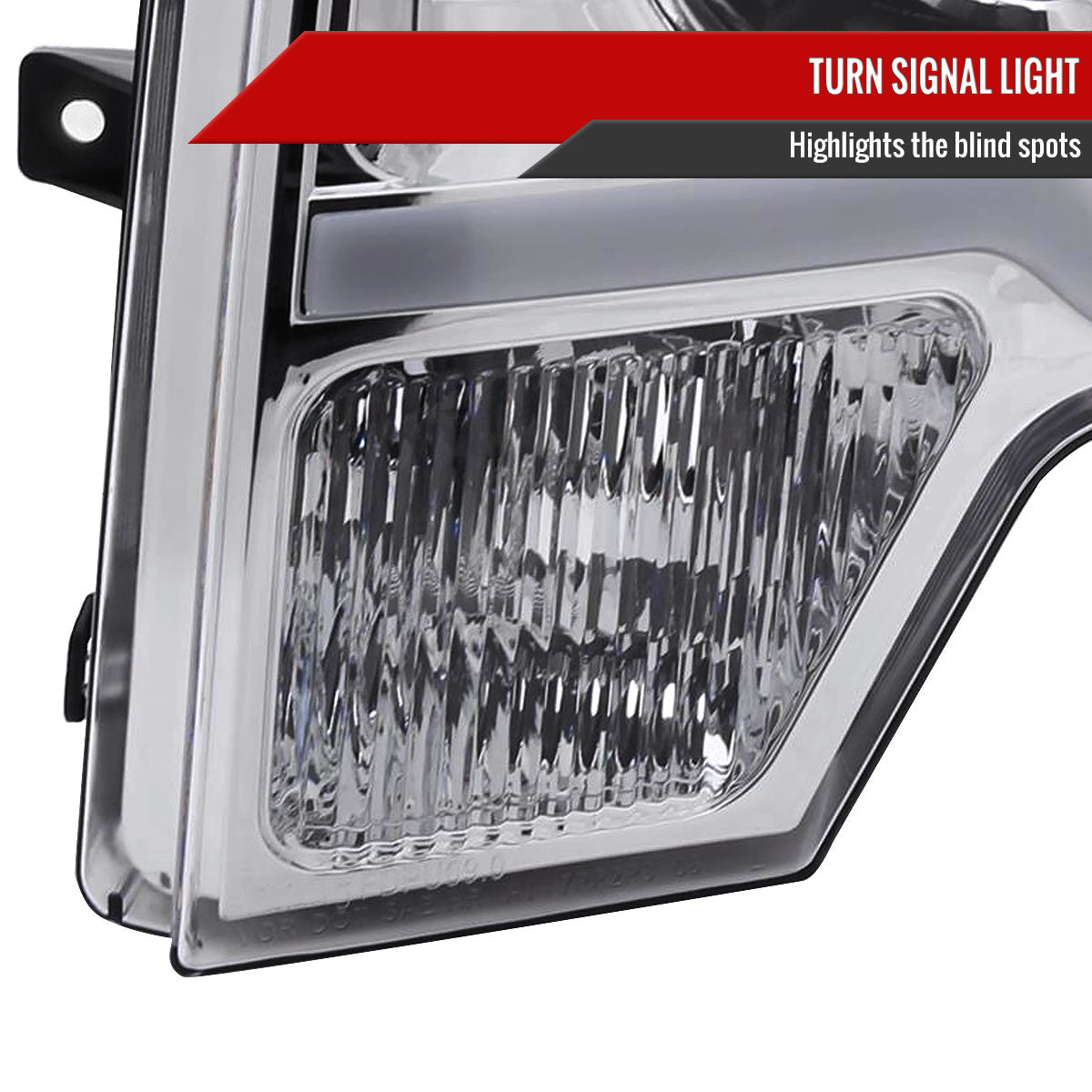 2009-2014 Ford F-150 LED Strip Projector Headlights (Chrome Housing/Clear Lens)