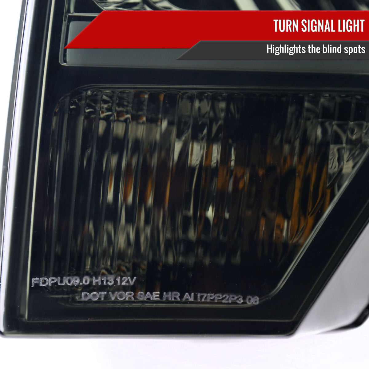 2009-2014 Ford F-150 LED Strip Projector Headlights (Chrome Housing/Smoked Lens)