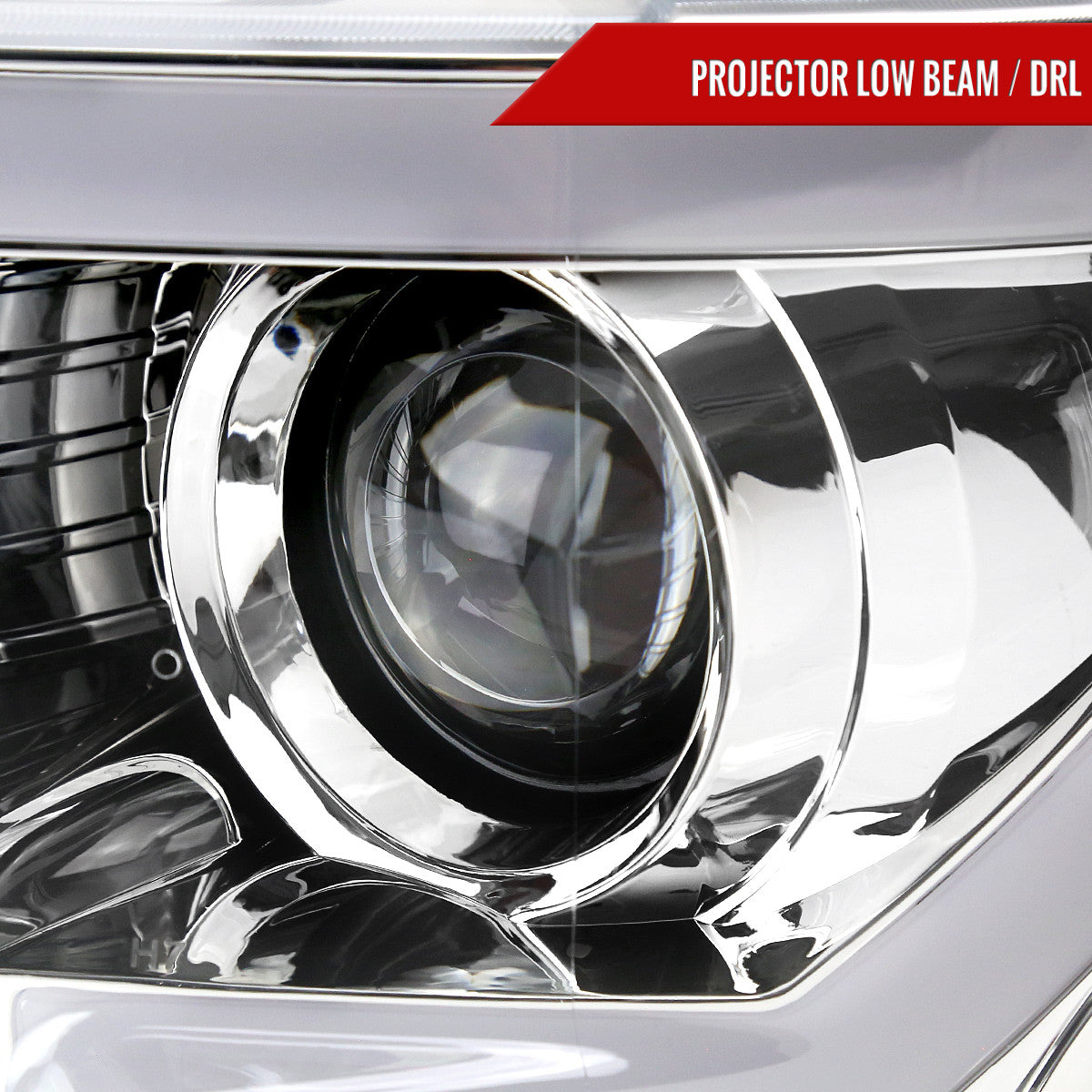 2015-2017 Ford F-150 LED Bar Projector Headlights w/ Switchback Sequential Turn Signals (Chrome Housing / Clear Lens)