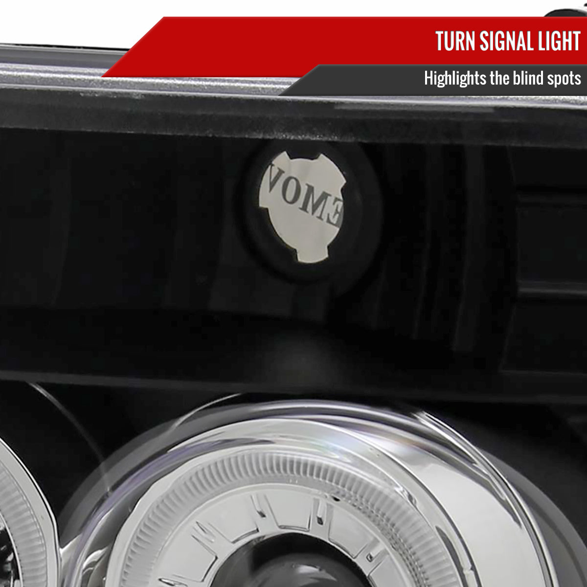 1992-1996 Ford F-150 F-250 F-350 Bronco Dual Halo Projector Headlights - V2 (Matte Black Housing/Clear Lens)