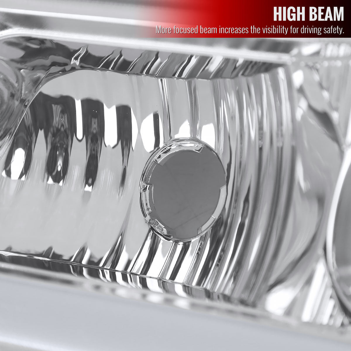 2002-2006 Chevrolet Avalanche/ 2003-2007 Silverado LED Bar Factory Style Headlights & Bumper Lights (Chrome Housing/Clear Lens)