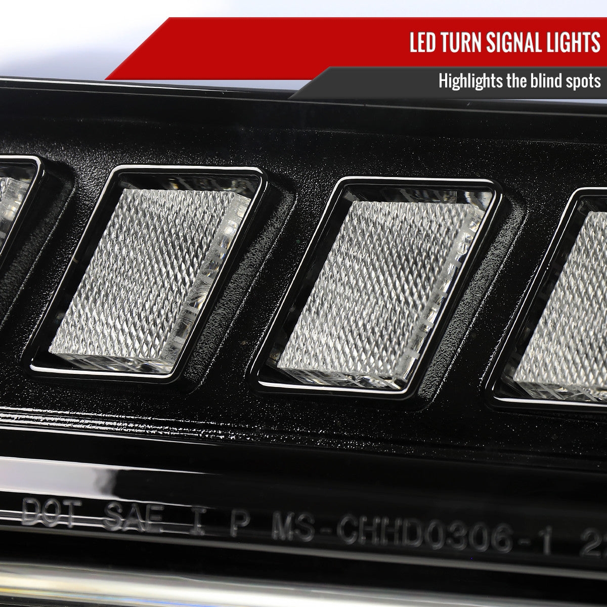 2003-2007 Chevrolet Silverado Avalanche LED Projector DRL Headlights w/ Bumper Lights (Jet Black Housing/Clear Lens)