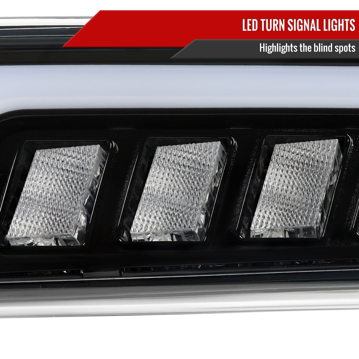 1999-2002 Chevrolet Silverado / 2000-2006 Tahoe / Suburban LED Projector DRL Headlights w/ Bumper Lights (Jet Black Housing/Clear Lens)