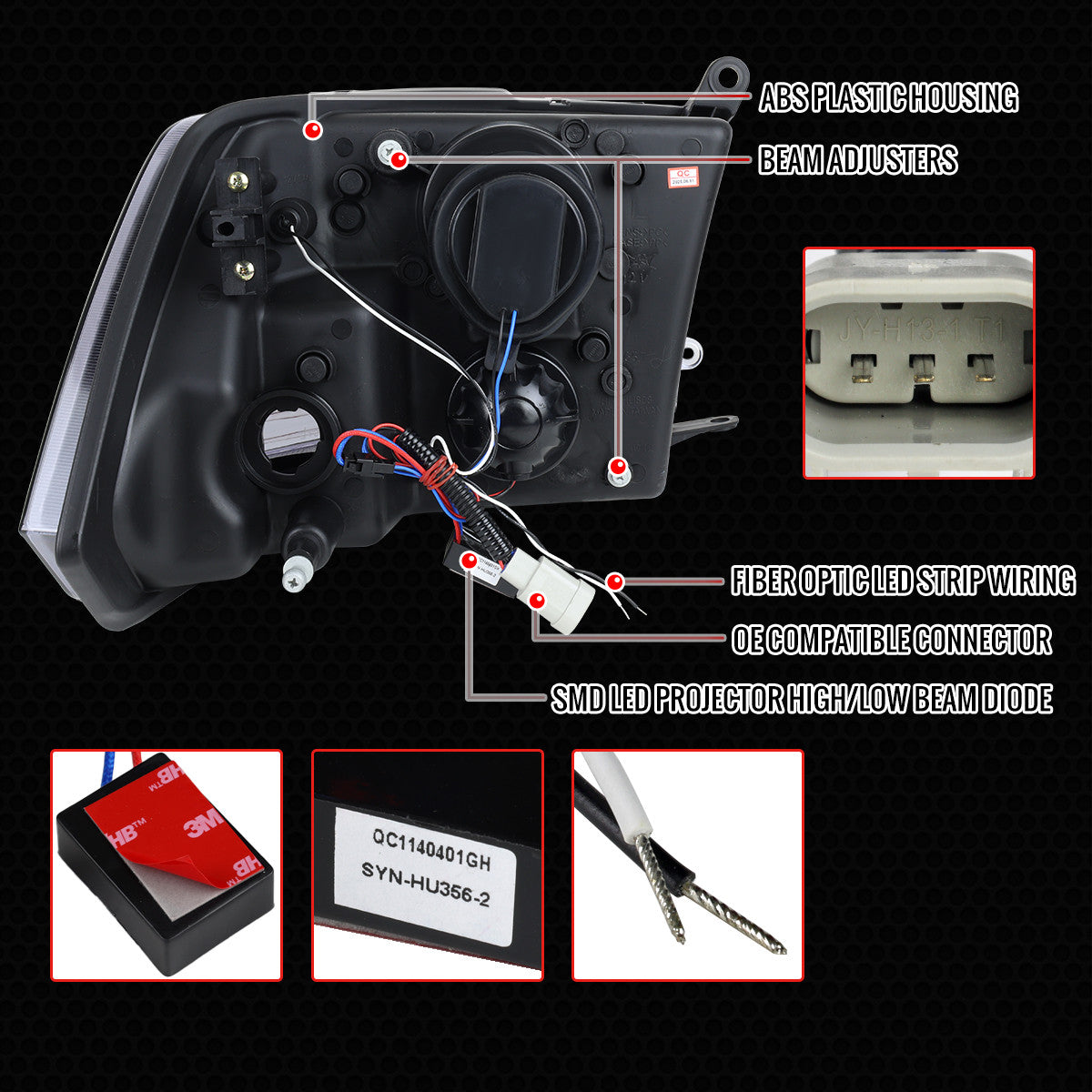 2009-2018 Dodge RAM 1500 / 2019 RAM Classic / 2010-2018 RAM 2500 3500 LED Bar Sequential Turn Signal Projector Headlights (Glossy Black Housing / Smoked Lens)