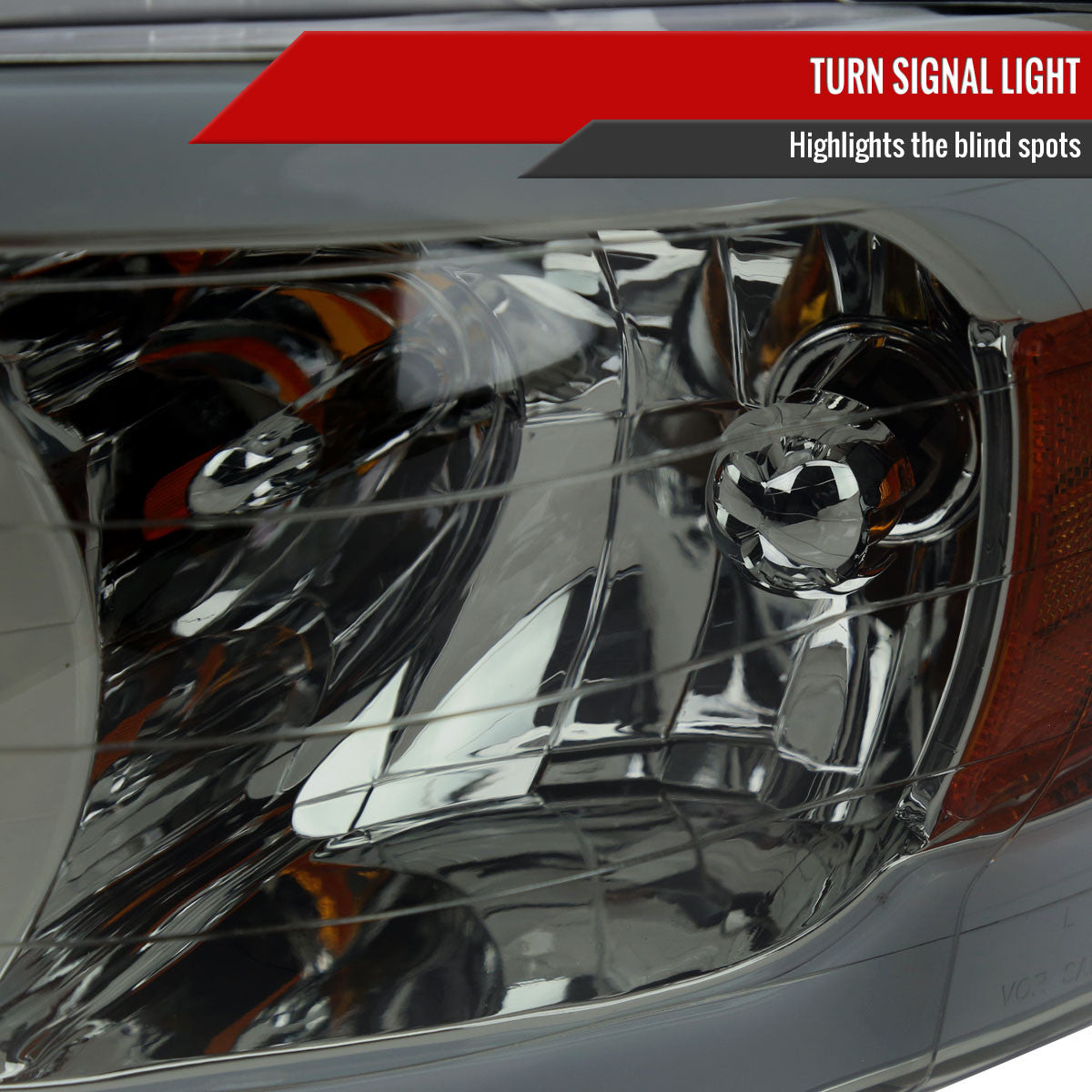 2002-2005 Dodge Ram 1500 / 2003-2005 Dodge Ram 2500 / 3500 LED Tube Projector Headlights (Chrome Housing/Smoked Lens)