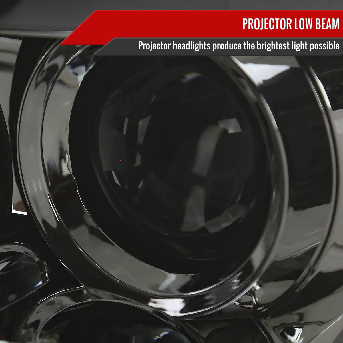 2015-2017 Ford F-150 LED Bar Projector Headlights (Chrome Housing / Smoked Lens)