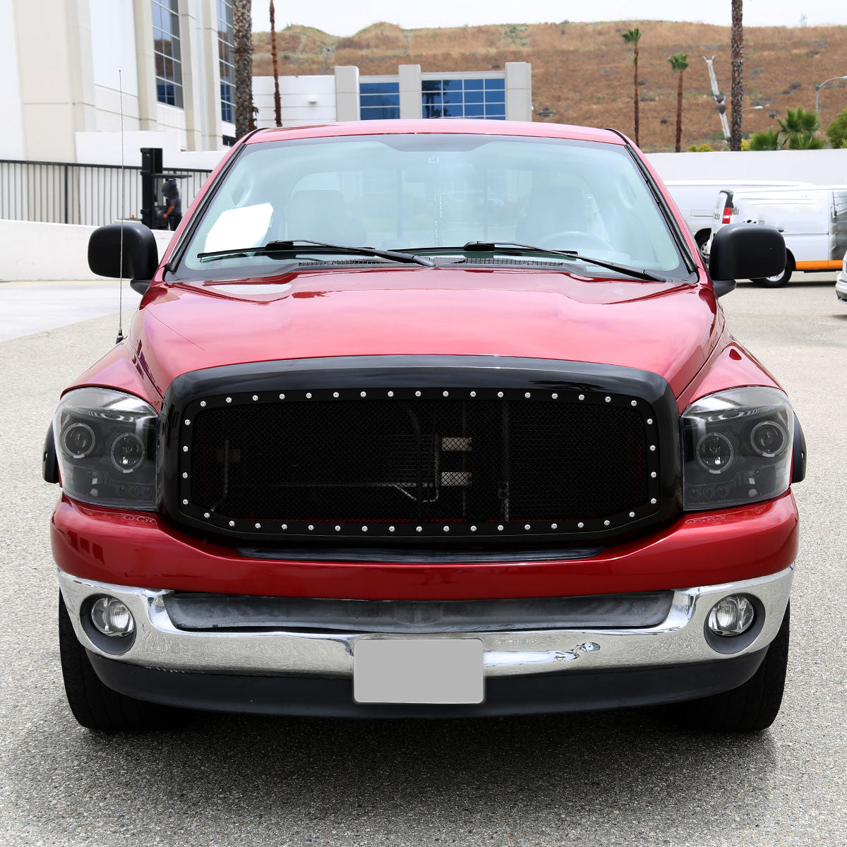 2006-2008 Dodge RAM 1500/ 2006-2009 RAM 2500 3500 Dual Halo Projector Headlights (Jet Black Housing/Clear Lens)