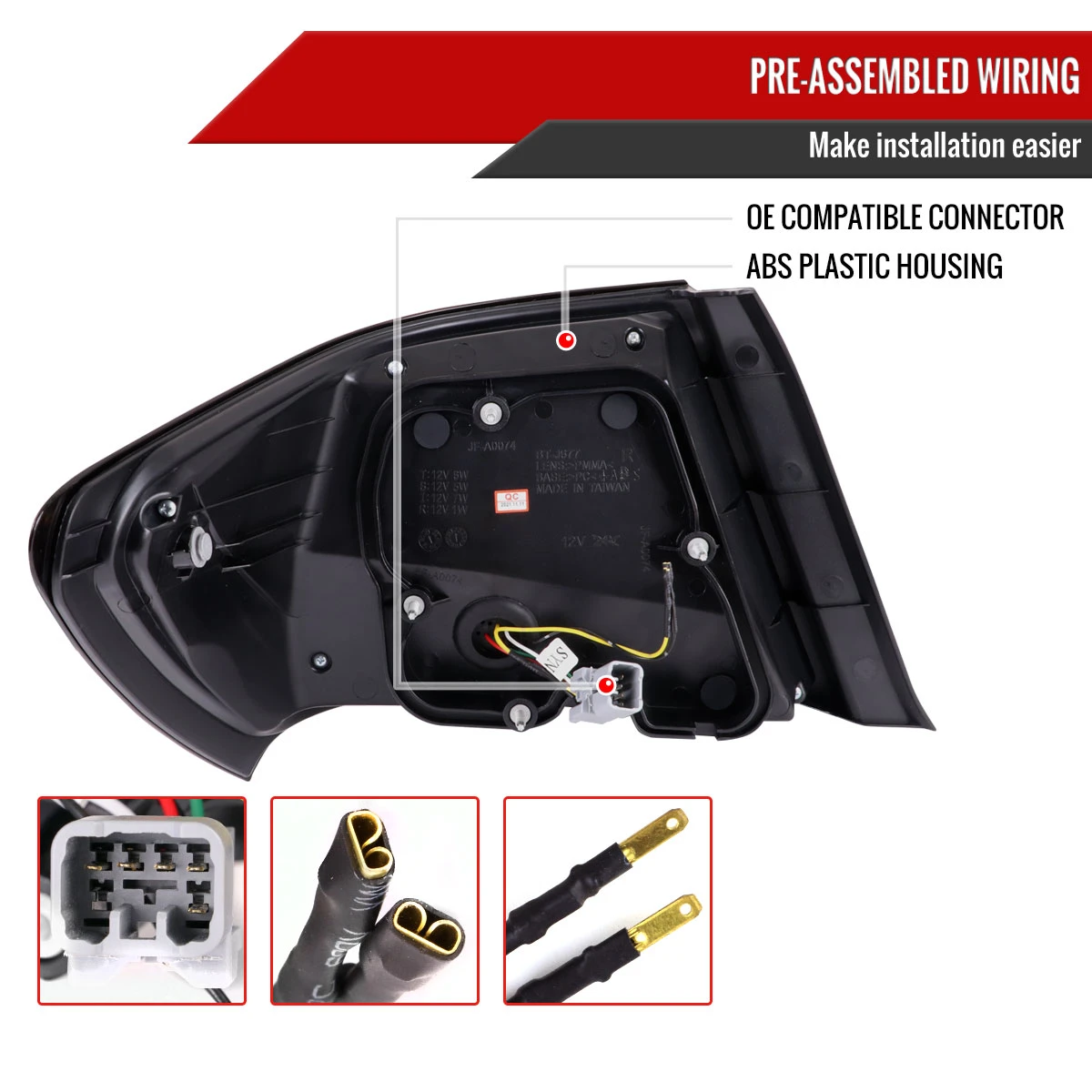 2008-2014 Subaru Impreza WRX/STI LED Sequential Turn Signal Tail Lights (Glossy Black Housing/Smoked Lens)