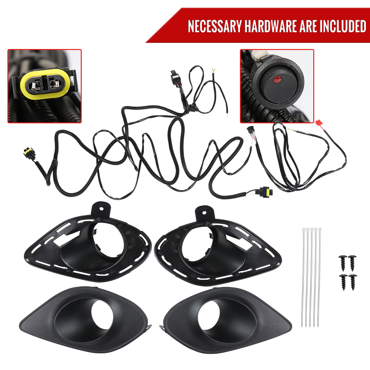 2015-2020 Dodge Charger H11 Projector Fog Lights Kit (Clear Lens)
