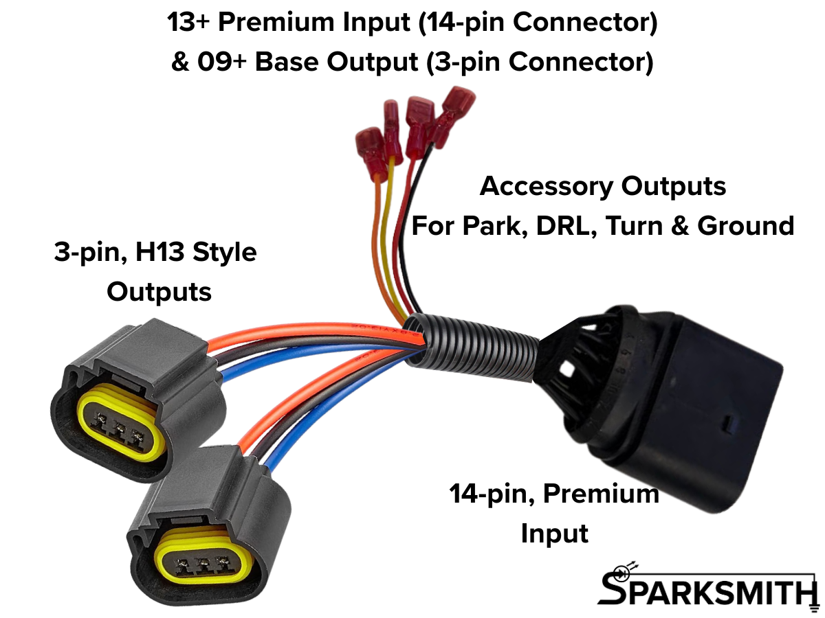 Dodge Ram 4th Gen Headlight Accessory Power Adapters (2009-2024)