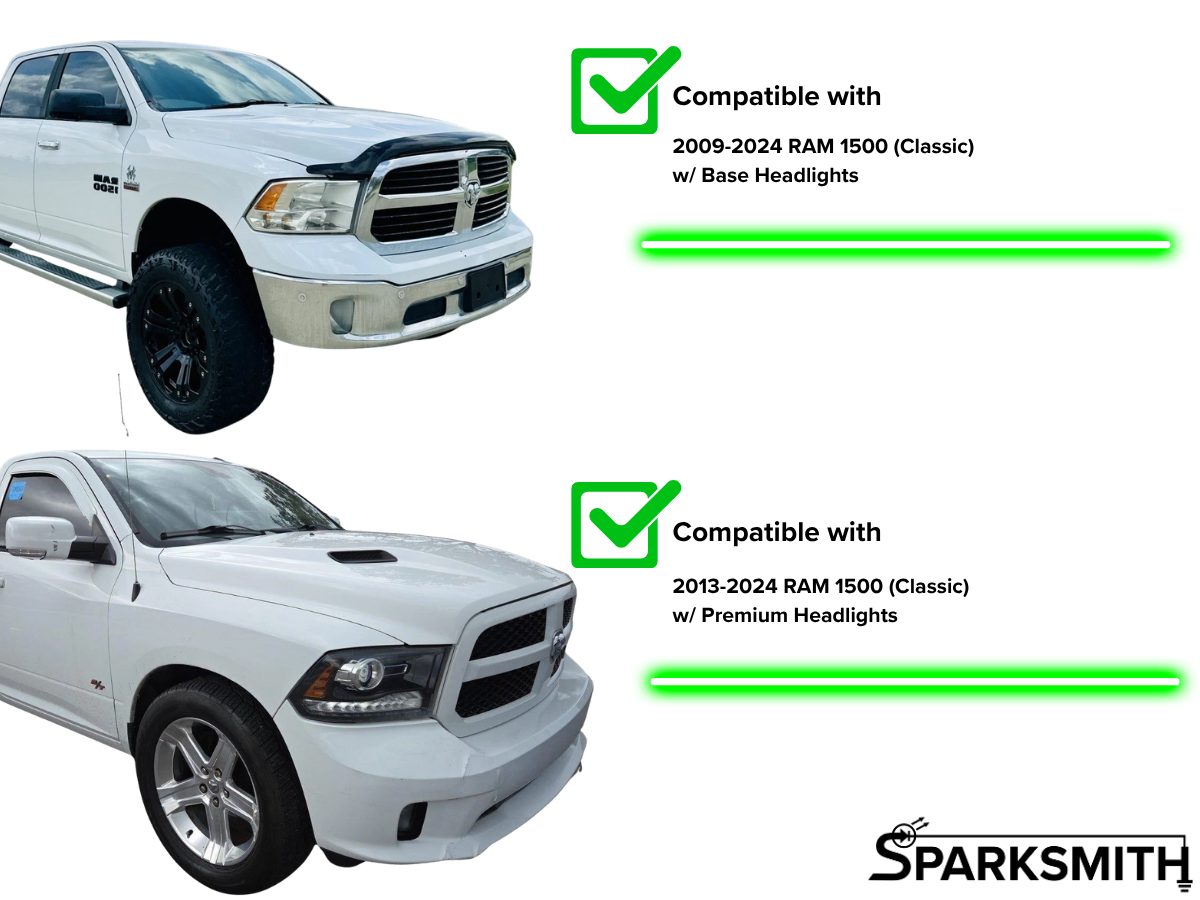Dodge Ram 4th Gen Headlight Adapters (2009-2024)