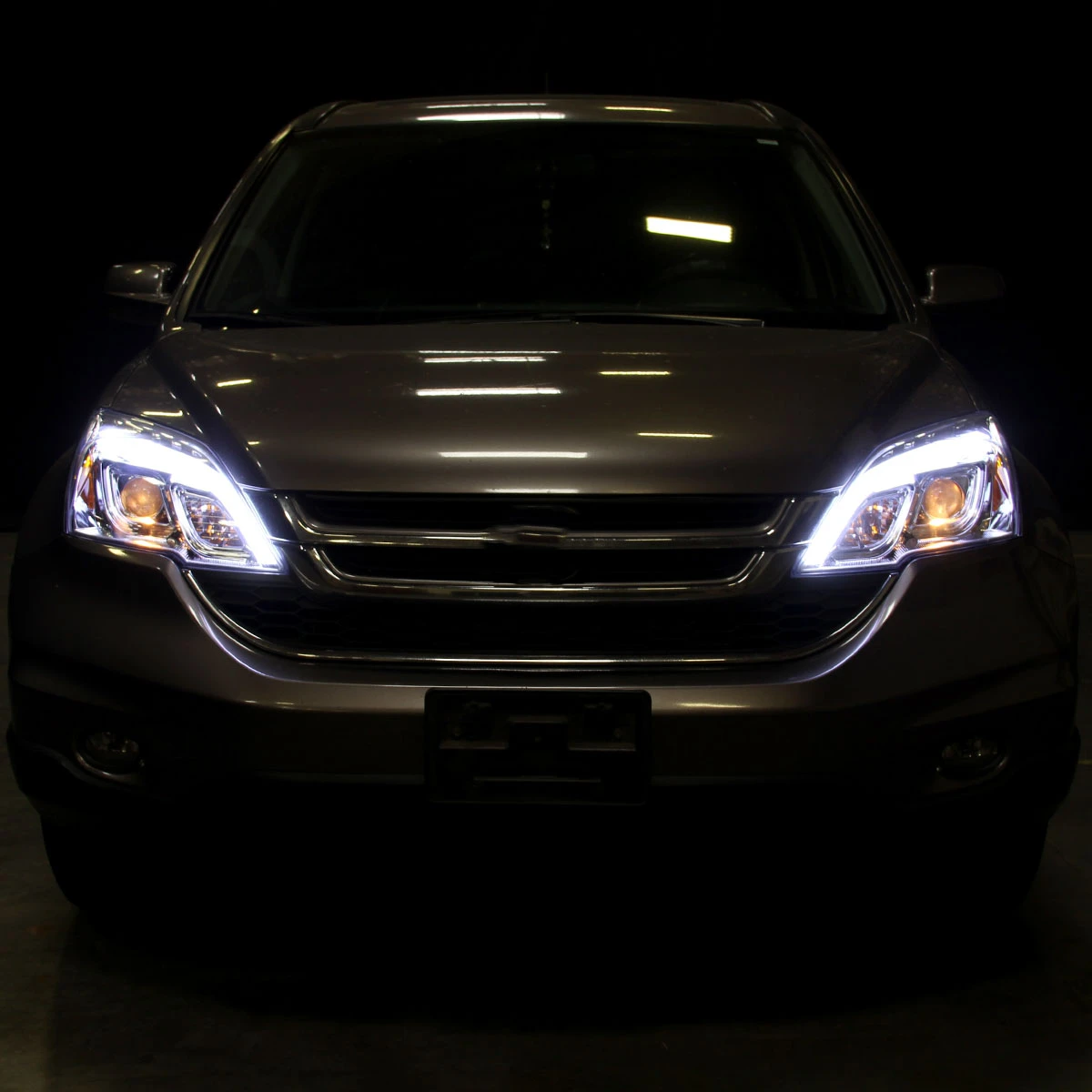 2007-2011 Honda CRV LED Bar Projector Headlights (Chrome Housing/Clear Lens)