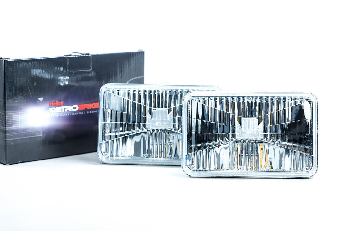 SEALED BEAM: HOLLEY RETROBRIGHT LED HEADLIGHTS (4X6")