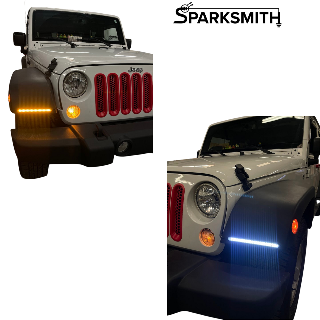 07-18 Jeep Wrangler (JK) Plug & Play Front Fender DRL Bars