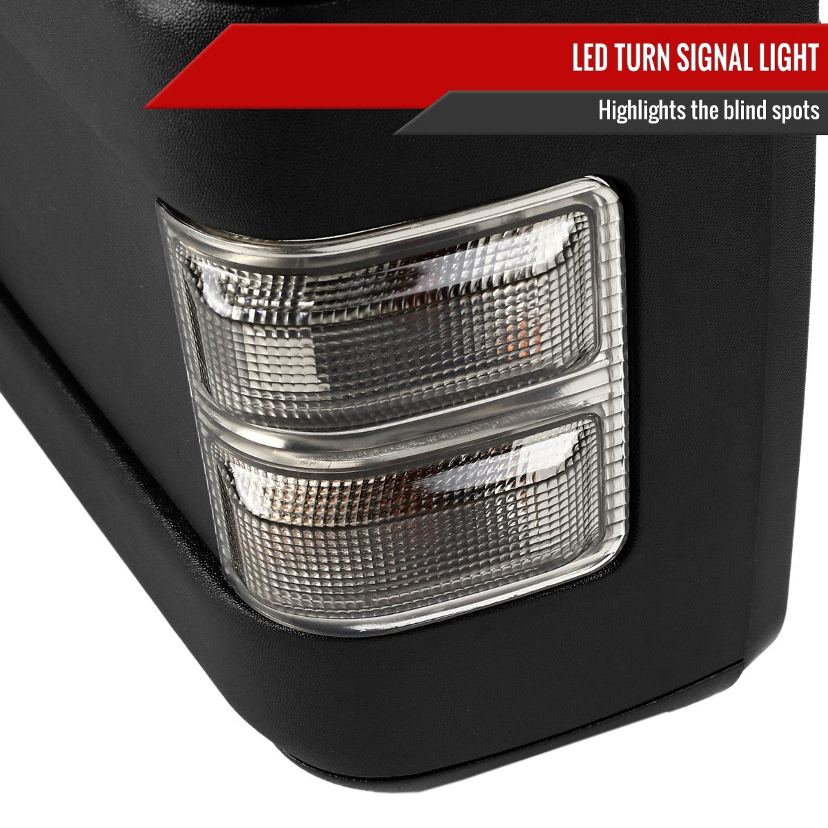 1999-2016 Ford F-250/F-350/F-450/F-550 Manual Adjustable & Extendable Towing Mirrors w/ Smoked Lens Turn Signal Lights