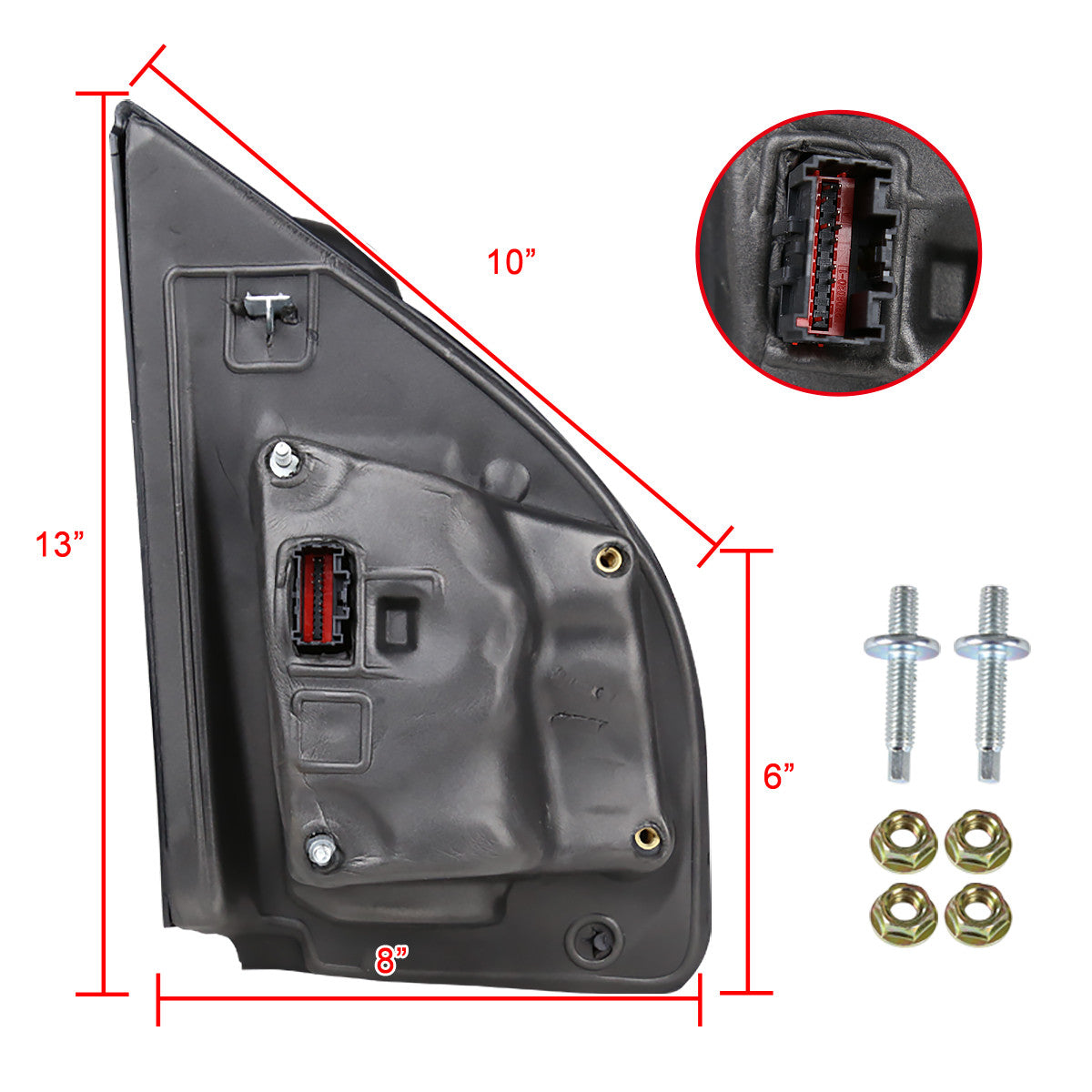 2017-2019 Ford F-250/F-350/F-450/F-550 Power Adjustable, Heated, BSM, ATS, & Manual Extendable Towing Mirrors w/ Clear Lens LED Turn Signal, Clearance, & Auxiliary Lights