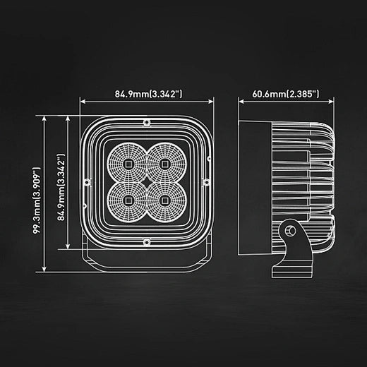 Shark-Lite Series Offroad LED Flood Light w/ Switchback DRL (sold individually)