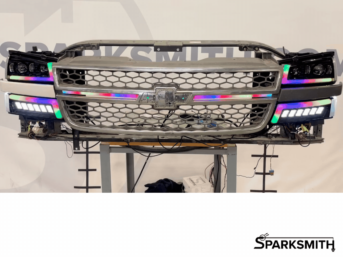 03-07 Silverado Full LED ShowMode Headlights - Animated Startup, Sequential Turn, Chasing RGB