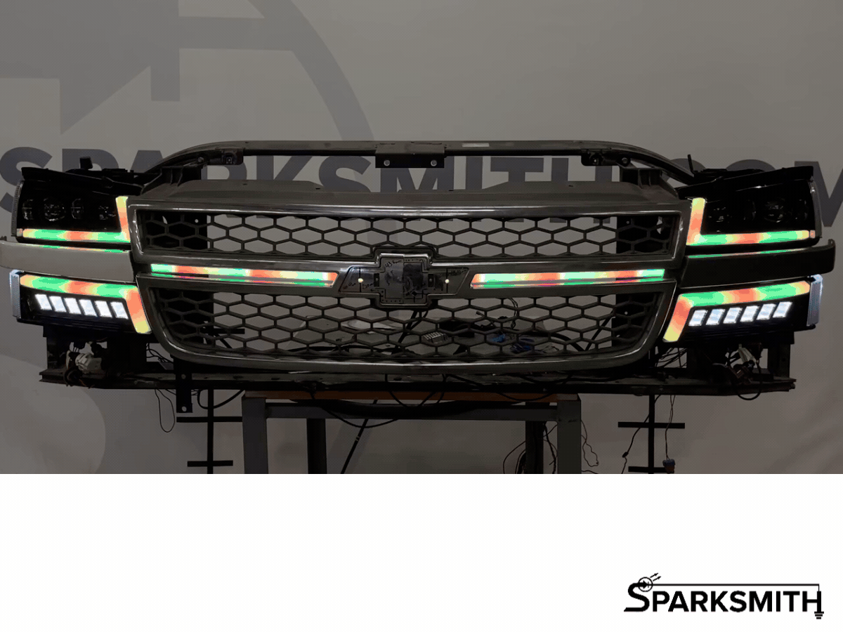 03-07 Silverado Full LED ShowMode Headlights - Animated Startup, Sequential Turn, Chasing RGB