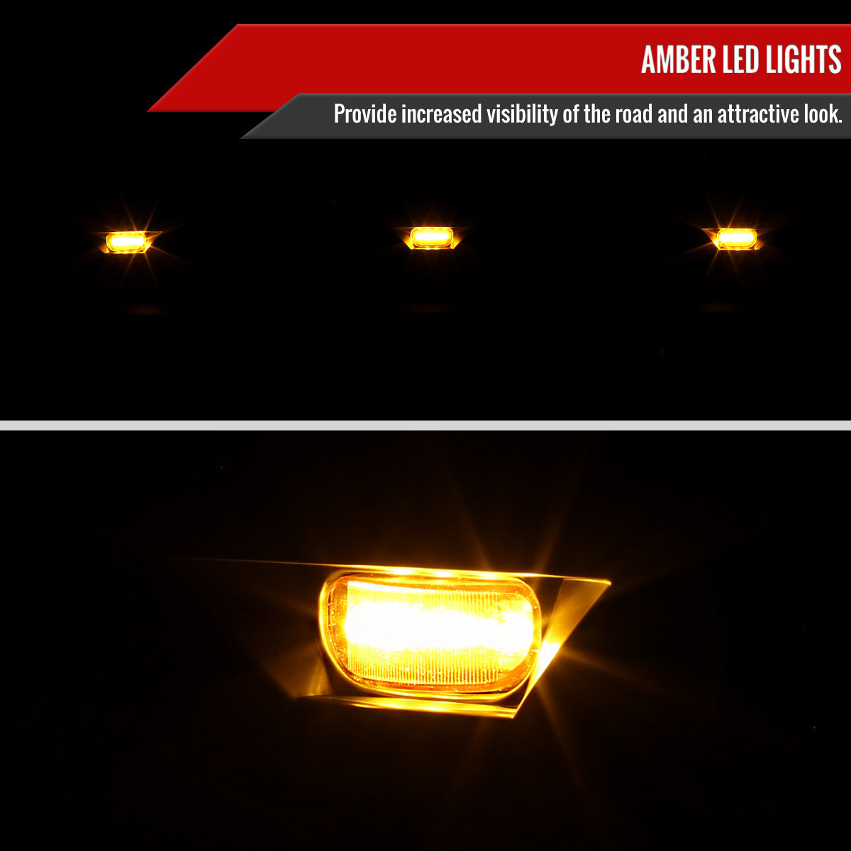 Grille+ 2010-2018 Dodge RAM 2500/3500 Rebel Style Grille w/ Amber LED Lights