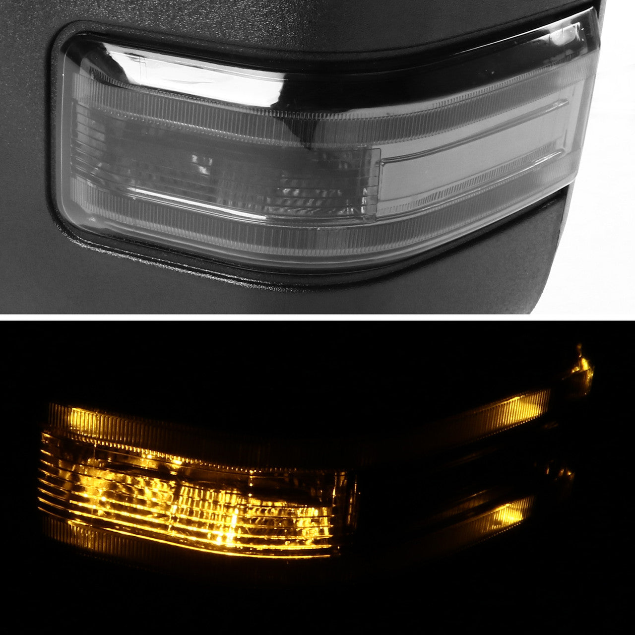 2007-2014 Ford F-150 Power Adjustable, Heated, & Manual Extendable Towing Mirrors w/ Smoked Lens LED Turn Signal & Puddle Lights