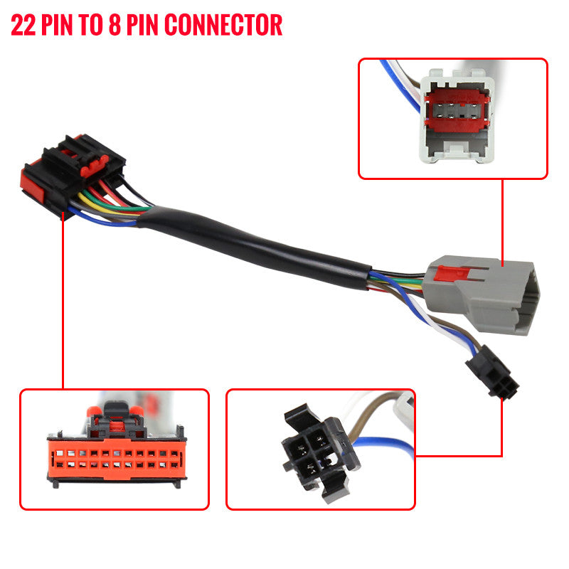 2015-2020 Ford F-150 Power Adjustable, Heated, & Manual Extendable Towing Mirrors w/ Clear Lens LED Turn Signal, Clearance, Puddle, & Auxiliary Lights
