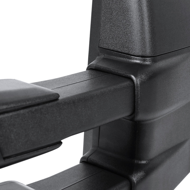 2015-2020 Ford F-150 Power Adjustable, Heated, & Manual Extendable Towing Mirrors w/ Clear Lens LED Turn Signal, Clearance, Puddle, & Auxiliary Lights