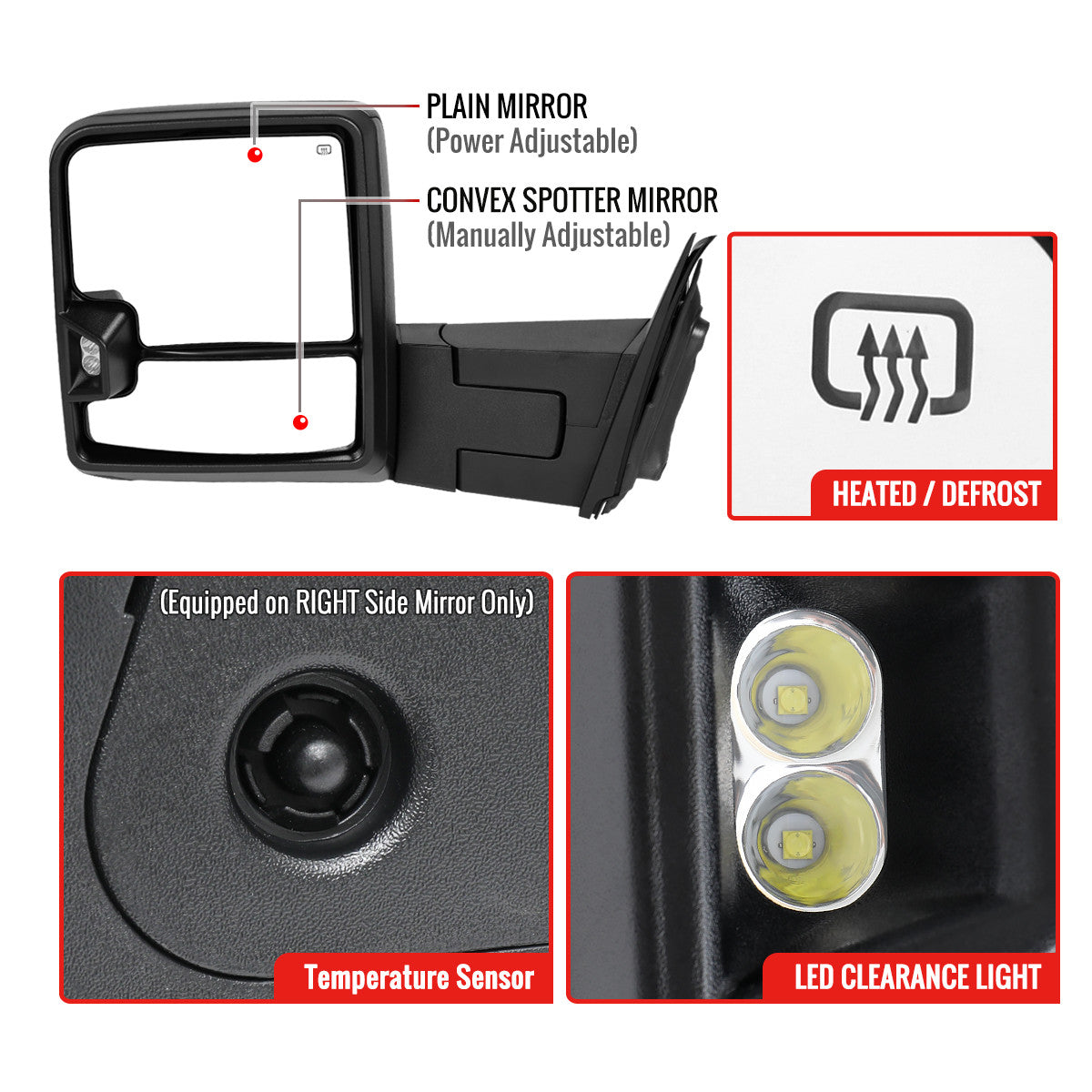 2014-2018 Chevy 1500 Tow Mirrors