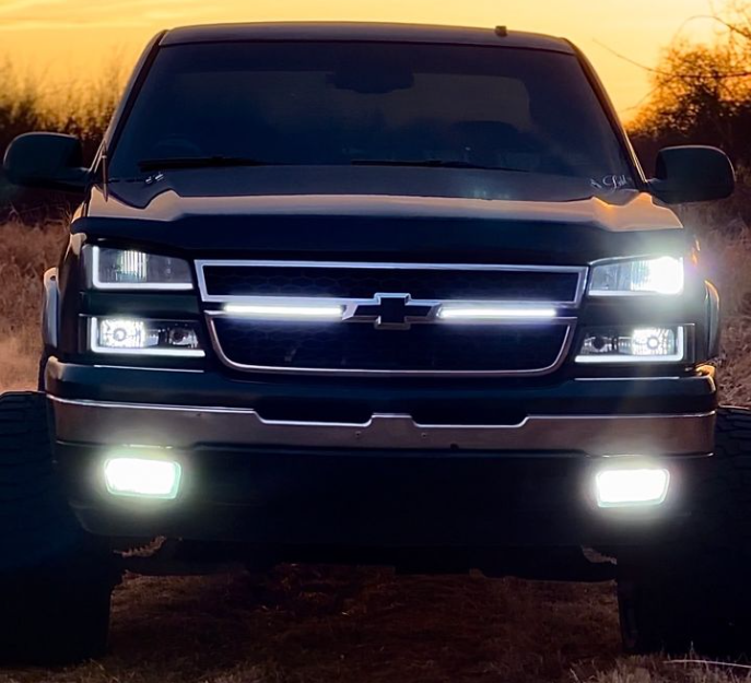 03-07 Chevrolet Silverado DRL Grille Light Bars