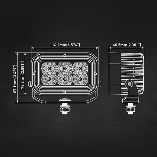 Shark-Lite Series Offroad LED Flood Light w/ Switchback DRL (sold individually)