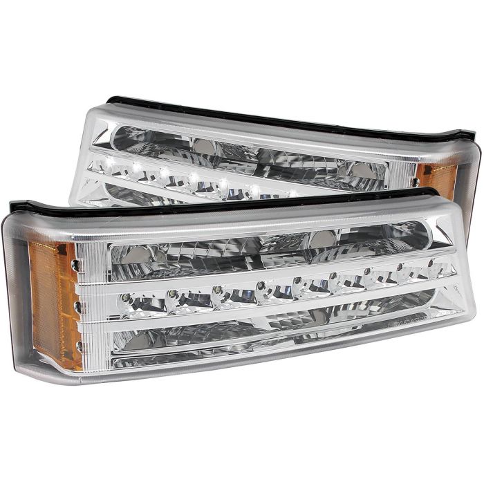 ACANII - For 2003-2006 Chevy Silverado 1500 2500 3500 Chrome Housing Parking Lights Bumper Signal Lamps Pair Left Right, Parking Light Assemblies - Canada ACANII - For 2003-2006 Chevy Silverado 1500 2500 3500 Chrome Housing Parking Lights Bumper Signal Lamps Pair Left Right, Parking Light Assemblies - Canada
