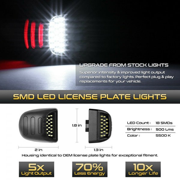 Silverado LED License Plate Light + Running Light