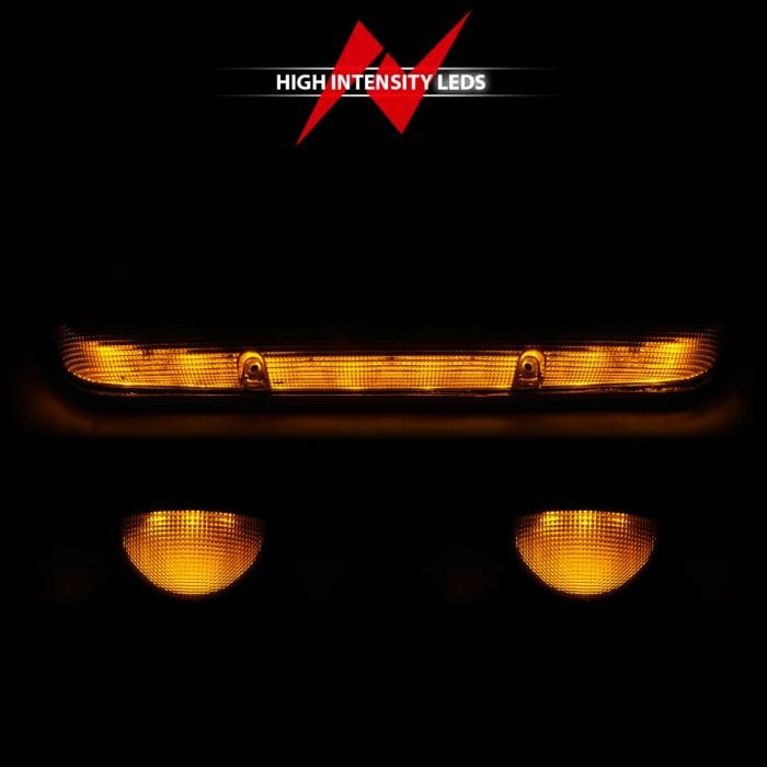 CHEVY SILVERADO / GMC SIERRA CLASSIC 02-07 LED AMBER CAB LIGHTS SMOKE LENS 3PC