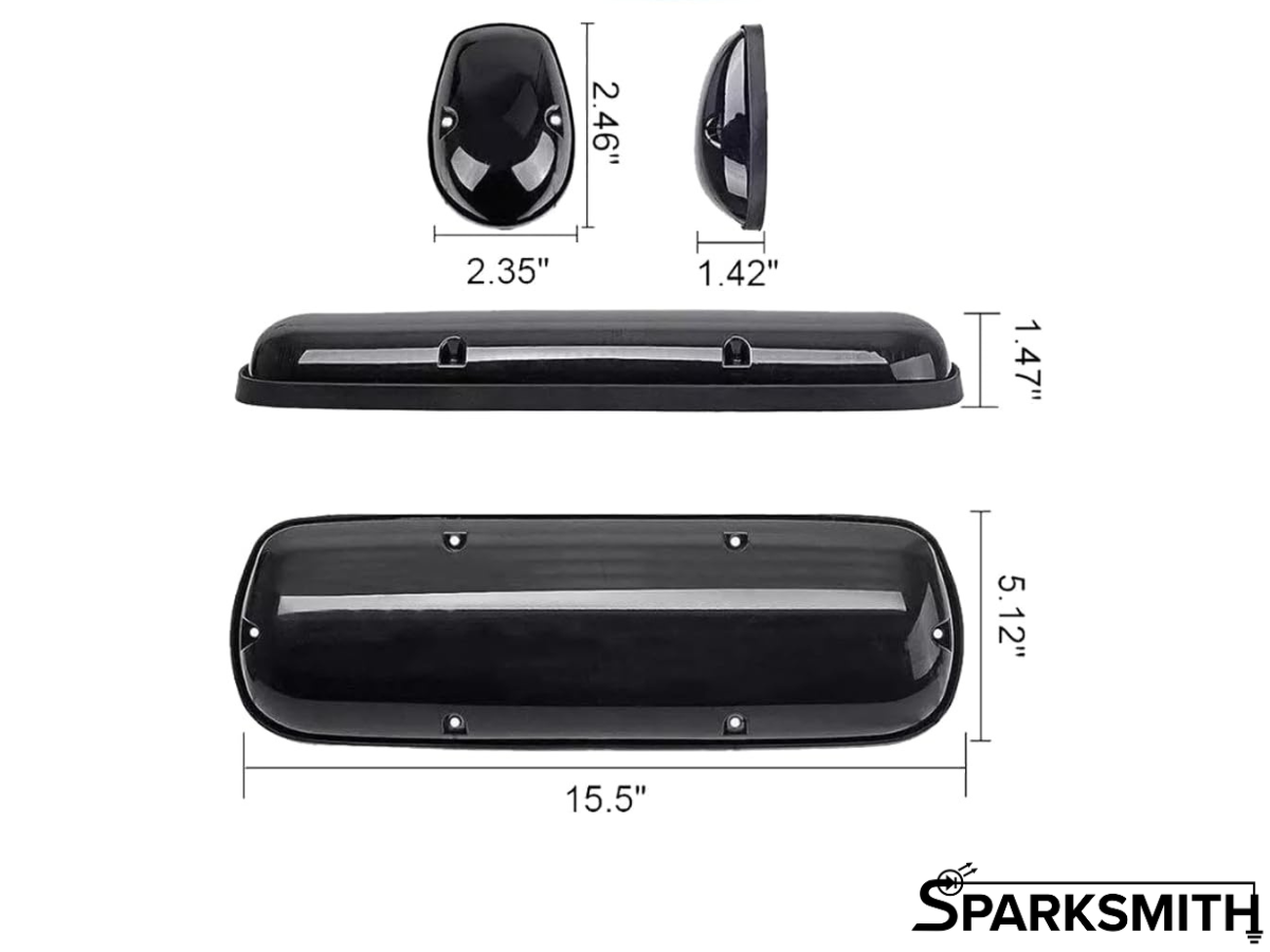 Smoked Lens Cab Lights: Single Color, 3 Piece Set , 02-07 Silverado/Sierra Style