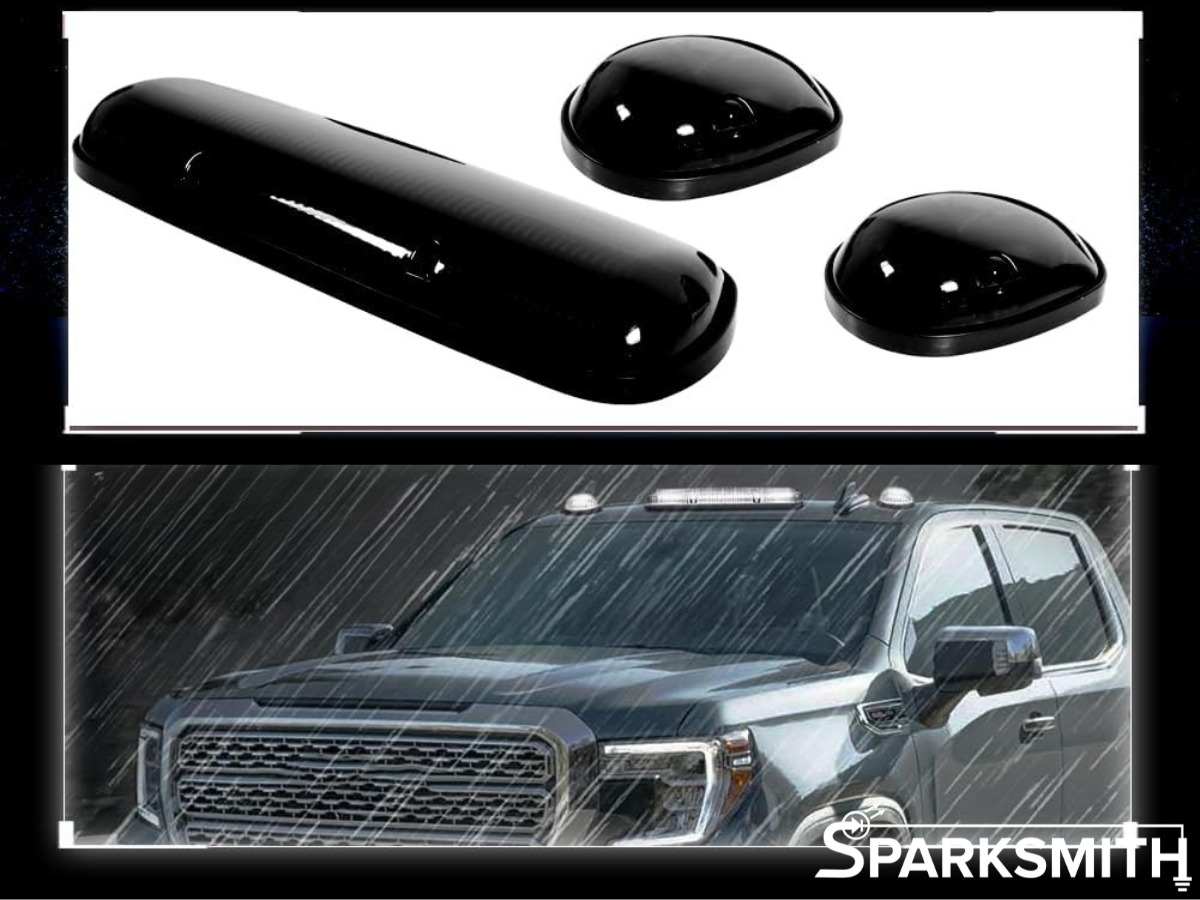 Smoked Lens Cab Lights: Single Color, 3 Piece Set , 02-07 Silverado/Sierra Style