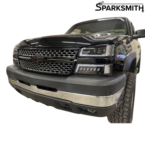 Clear/Chrome LED Headlights + Tail Lights For 2003-2007 Chevy Silverado - G-PLUS Brand