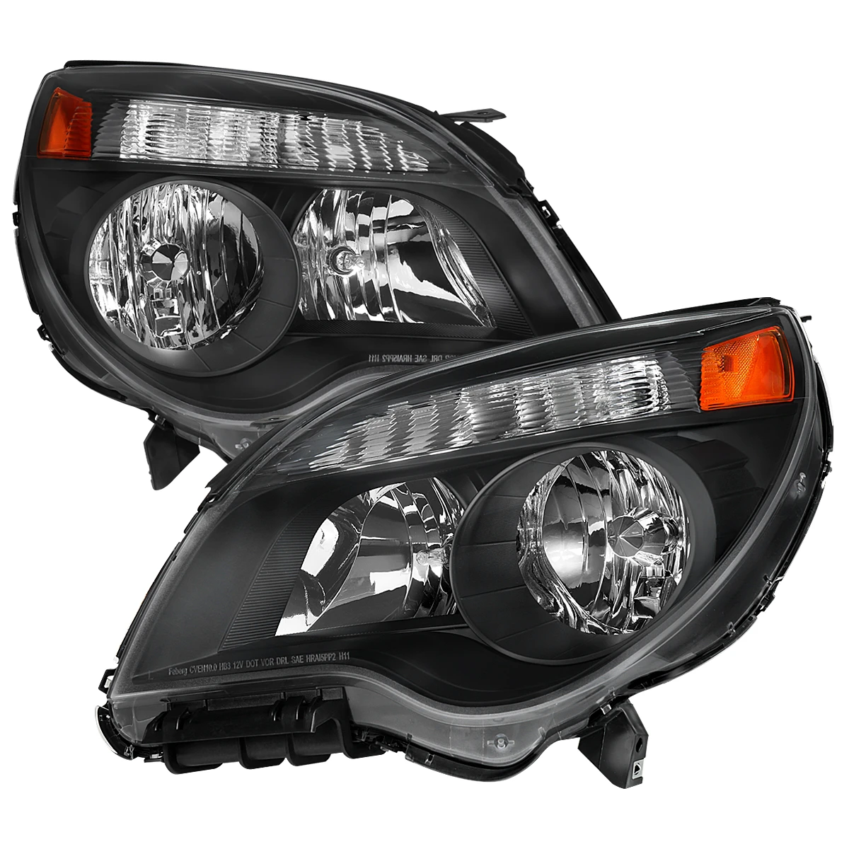 2010–2015 Chevrolet Equinox Factory Style Headlights (Matte Black Housing / Clear Lens)