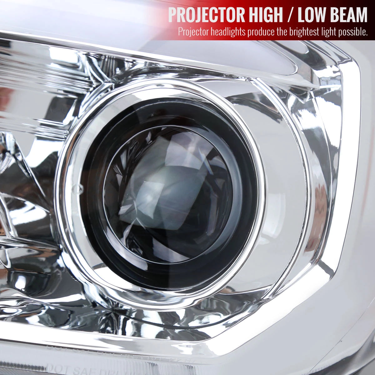 2016-2023 Toyota Tacoma Switchback Sequential LED Bar Projector Headlights (Chrome Housing/Clear Lens)