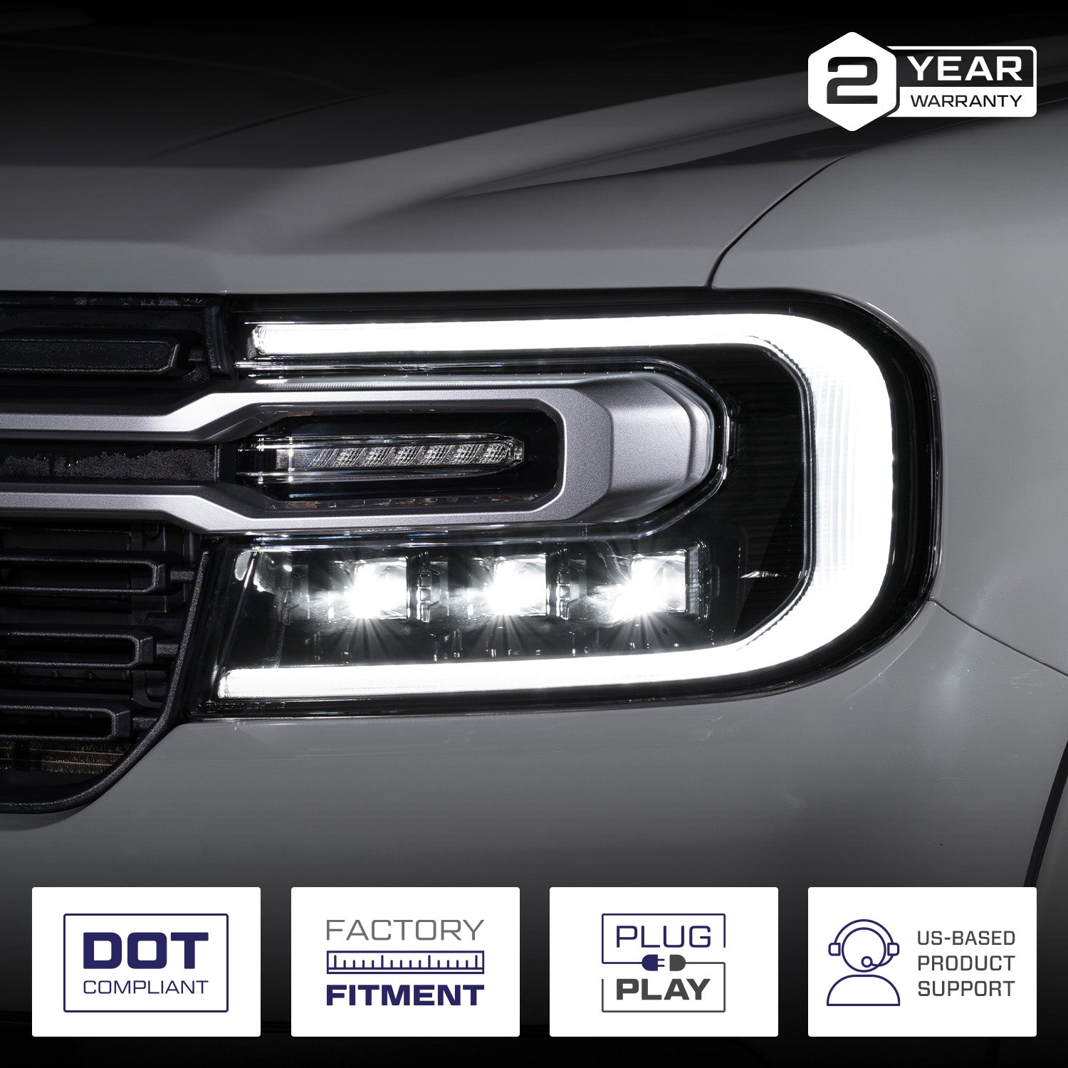 2022-2024 Ford Maverick Sequential LED Projector Headlights