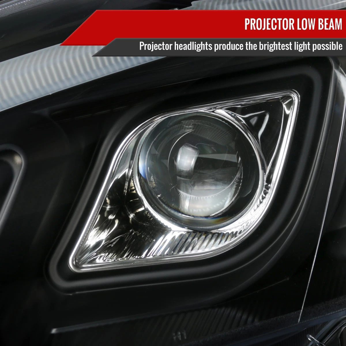 2007-2011 Honda CRV LED Bar Projector Headlights (Matte Black Housing/Clear Lens)
