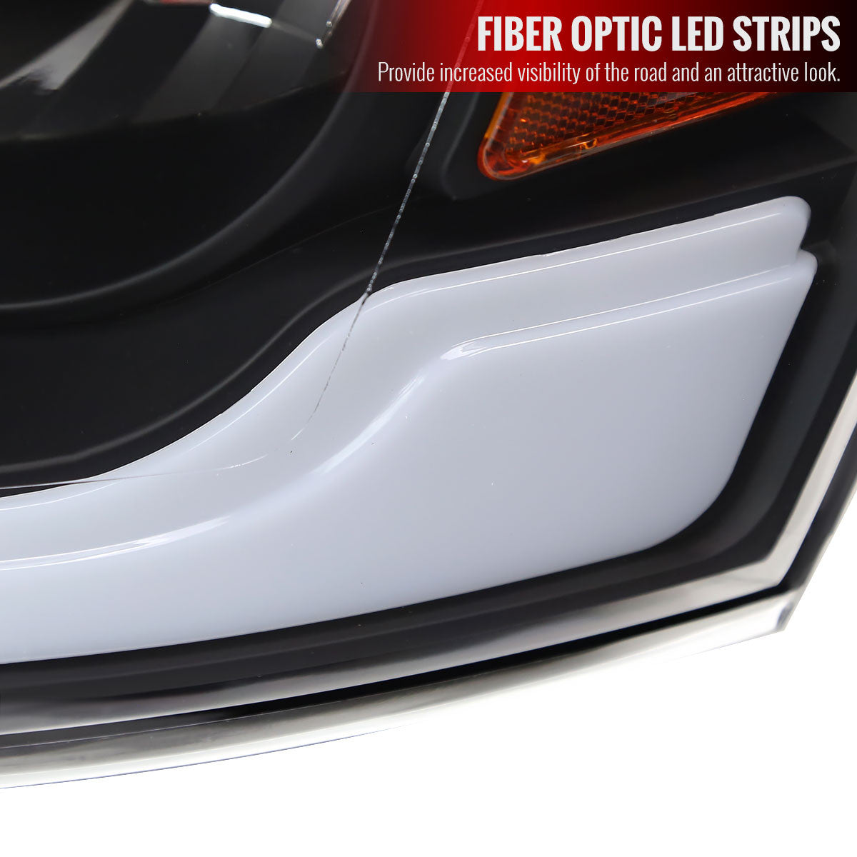 2006-2008 Dodge RAM 1500/ 2006-2009 Dodge RAM 2500/3500 LED Tube Projector Headlights (Matte Black Housing/Clear Lens)