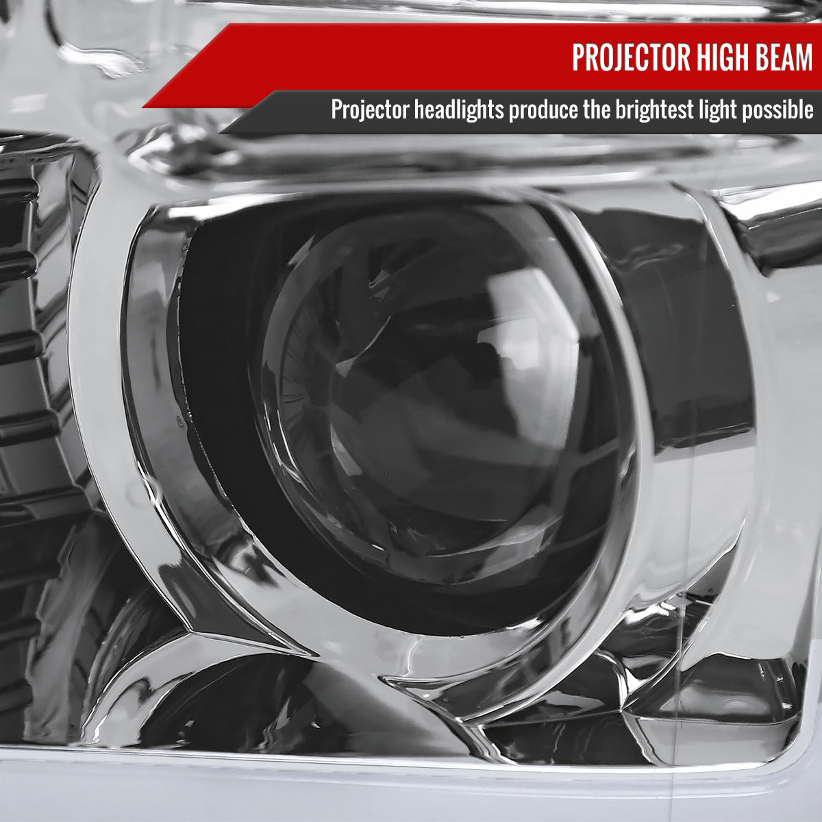 2015-2017 Ford F-150 LED Bar Projector Headlights - RS (Chrome Housing/Clear Lens)