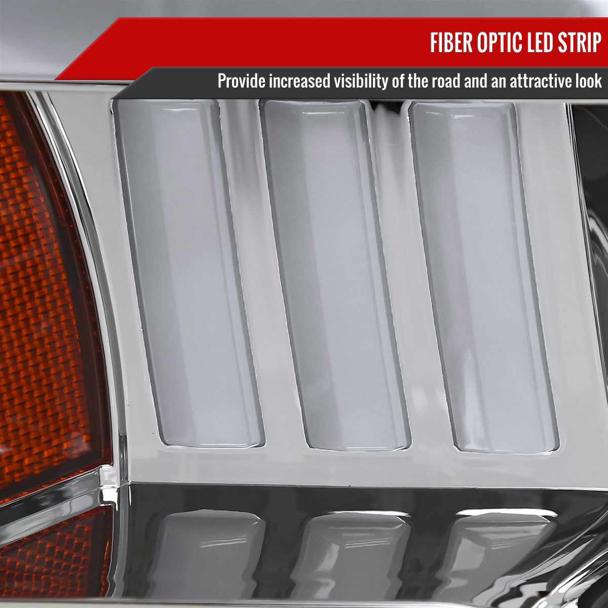 2015-2017 Ford F-150 LED Bar Projector Headlights - RS (Chrome Housing/Clear Lens)