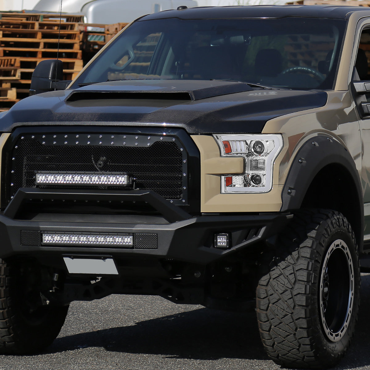 2015-2017 Ford F-150 LED Bar Projector Headlights - RS (Chrome Housing/Clear Lens)