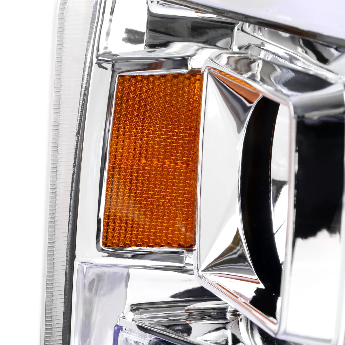 1999-2004 Ford F-250/F-350/F-450/F-550 /2000-2004 Ford Excursion LED Bar Projector Headlights (Chrome Housing/Clear Lens)