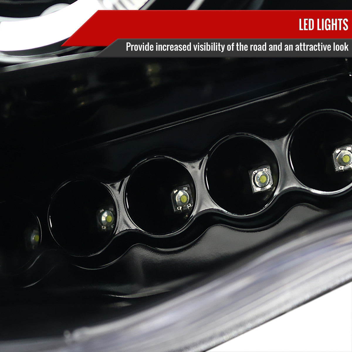 2002-2005 Dodge RAM 1500/ 2003-2005 RAM 2500 3500 Dual Halo Projector Headlights (Jet Black Housing/Clear Lens)