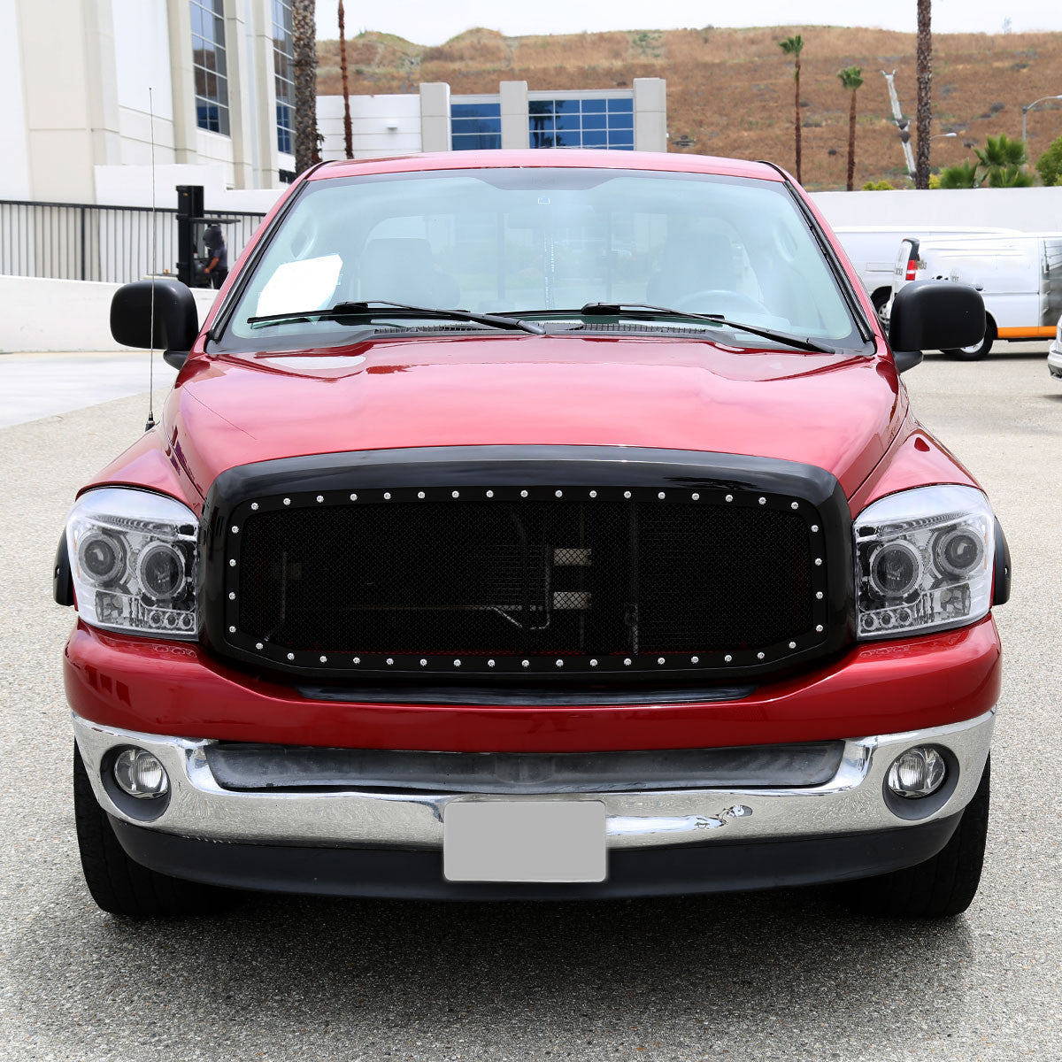 2006-2008 Dodge RAM 1500/ 2006-2009 RAM 2500 3500 Dual Halo Projector Headlights (Chrome Housing/Clear Lens)